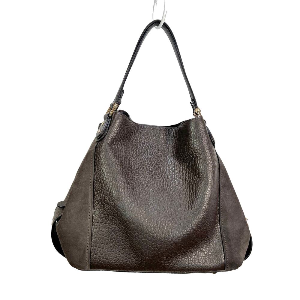 Coach Edie Shoulder Bag 42 Large Chestnut Brown Handbag 20334 Leather Purse
